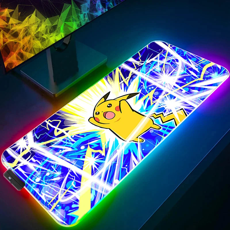 Tapis de souris gamer RGB Pikachu