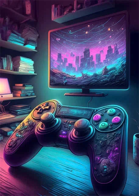 Affiches gaming néon sur toile