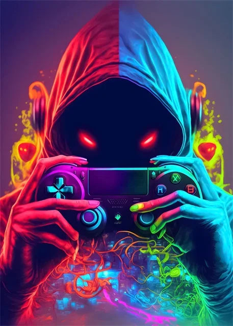 Affiches gaming néon sur toile