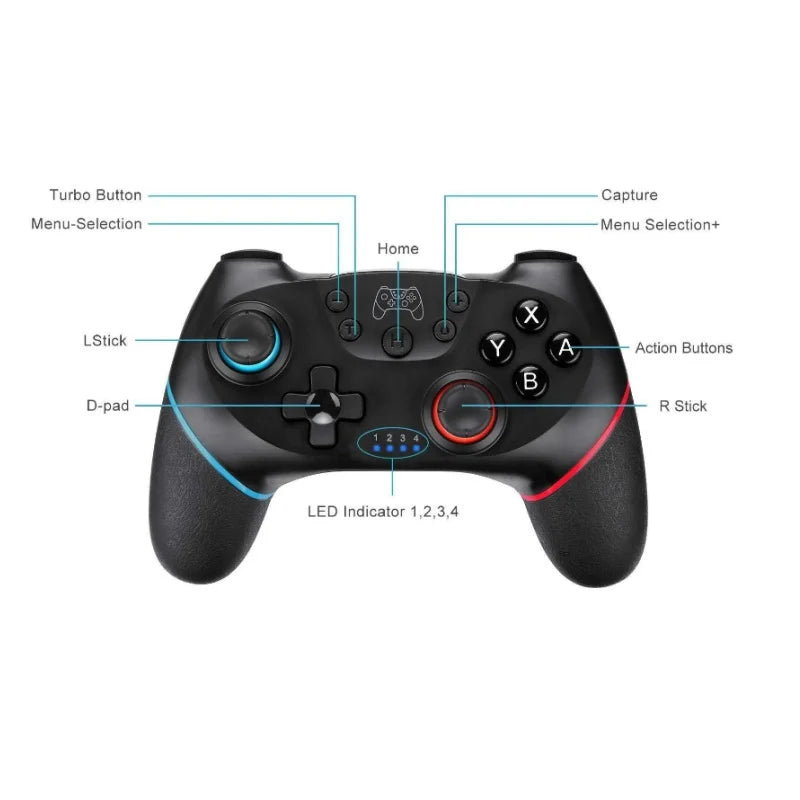 Manette gaming sans fil Switch vibration HD