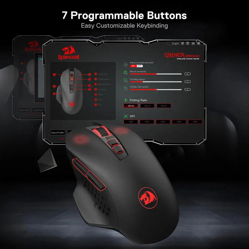Souris Gaming Sans Fil Redragon M656