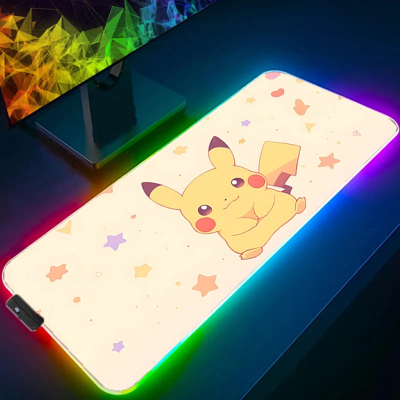 Tapis de souris gamer RGB Pikachu