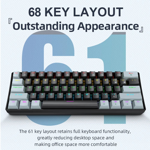 APAYADO K61 – Clavier Mécanique RGB