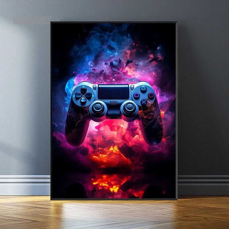 Affiches gaming néon sur toile