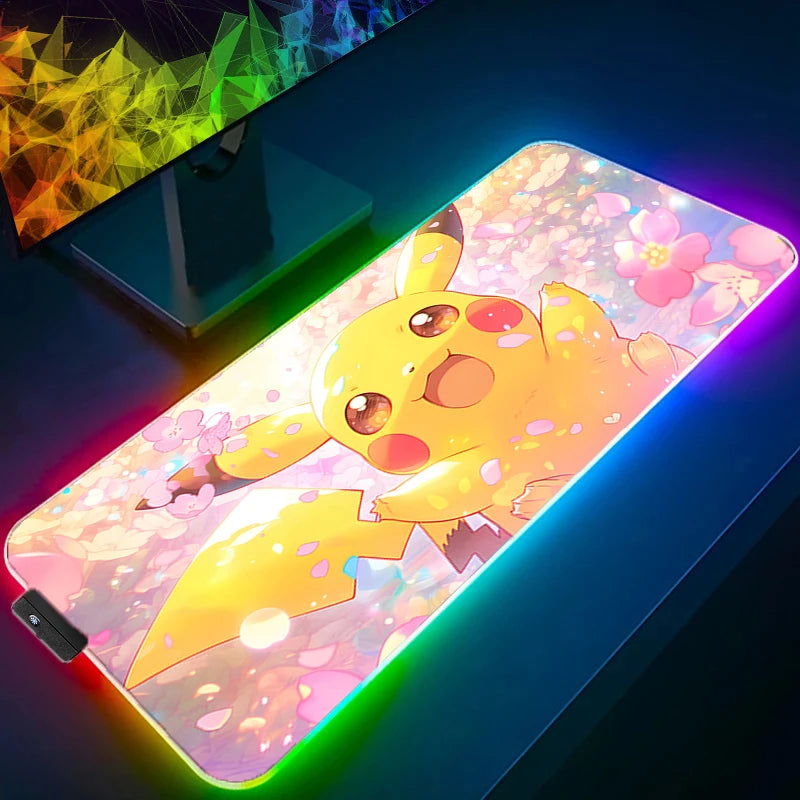 Tapis de souris gamer RGB Pikachu
