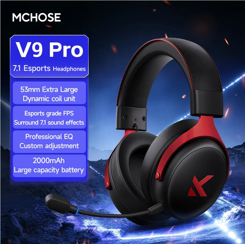 MCHOSE V9Pro – Casque Gaming Sans Fil